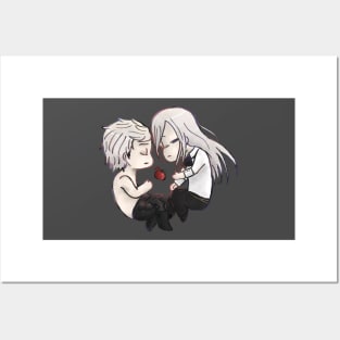 Chibi Adam & Eve- Nier Automata Posters and Art